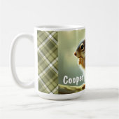 ベビーリス野生生物ポートレート パーソナライズされた コーヒーマグカップ (左)