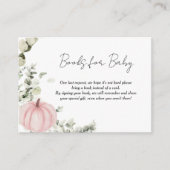 ベビーリトルカボキンピンク赤ちゃんシャワー用の本 エンクロージャーカード (正面)