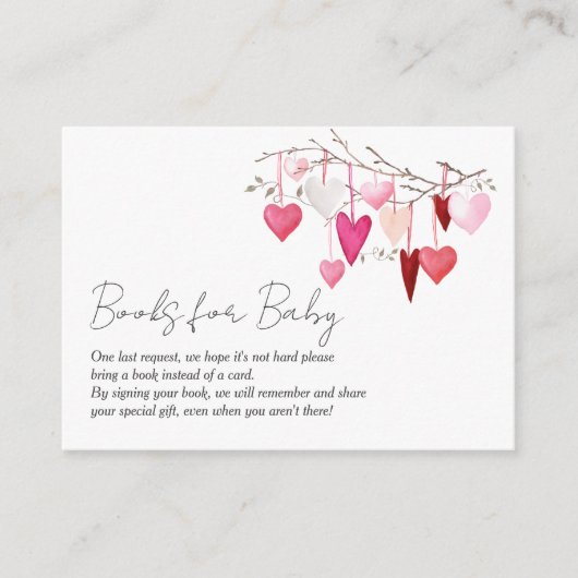 ベビーリトルスウィートベビーシャワー用の本 エンクロージャーカード (正面)
