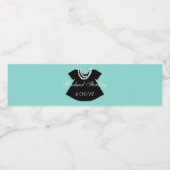 ベビーリトルブラックドレスシャワー散水パーティー ペットボトルラベル (シングルラベル)