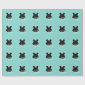 ベビーリトルブラックドレススプリンクルシャワーパーティー ラッピングペーパー (フラット)