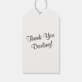 ベビーリトルブラックドレスベビーシャワー散水パーティー ギフトタグ (裏面)