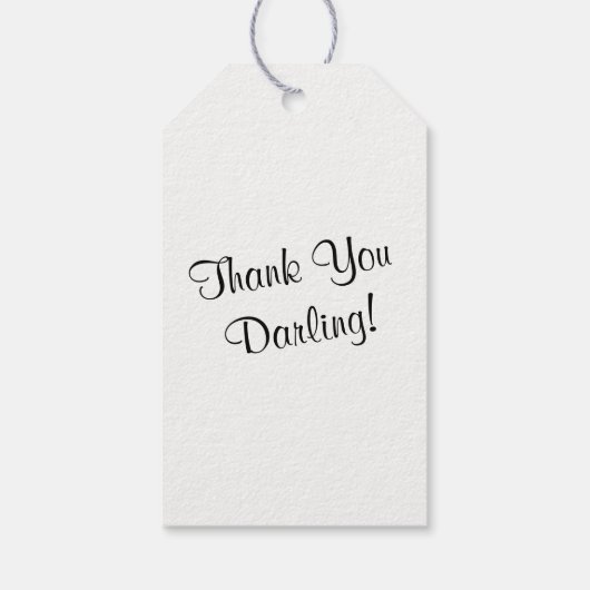 ベビーリトルブラックドレスベビーシャワー散水パーティー ギフトタグ (裏面)