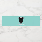 ベビーリトルマンタキシドベイビーシャワーパーティー ペットボトルラベル (シングルラベル)