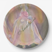 ベビーリビールシャワーパーティーモノグラム ペーパープレート (正面)