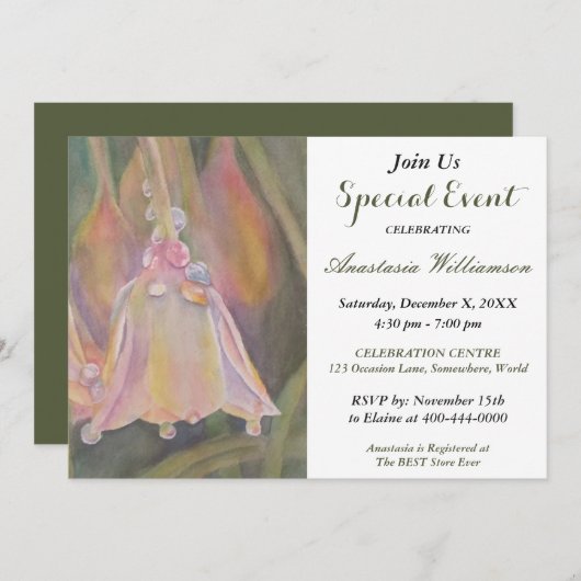 ベビーリビールパーティーイベント招待状 招待状 (正面/裏面)