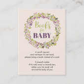 ベビーリースベビーシャワー用ブック エンクロージャーカード (正面)