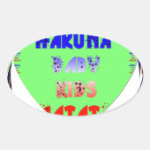 ベビールミナンスハートハクナマタタベビーキッドデザイン 楕円形シール (正面)