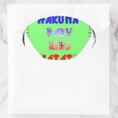 ベビールミナンスハートハクナマタタベビーキッドデザイン 楕円形シール (バッグ)