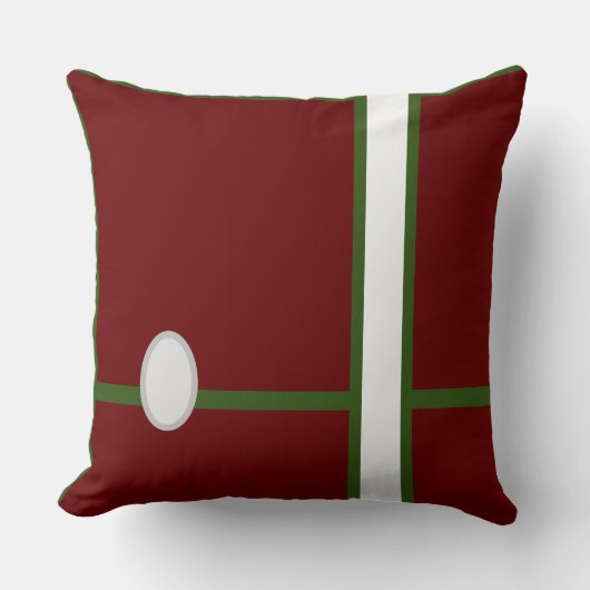 ベビールームかわいい_ダークレッド，グリーン，RMDESIGNFLO55 クッション (正面)