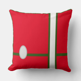 ベビールームかわいい_赤、緑、灰色、RMDESIGNFLO5 クッション