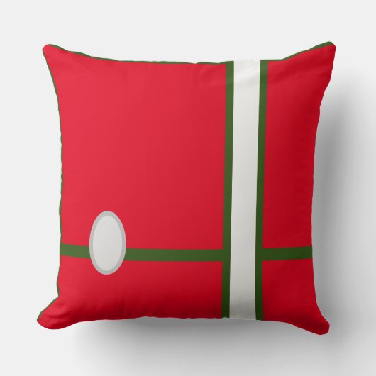 ベビールームかわいい_赤、緑、灰色、RMDESIGNFLO5 クッション (正面)