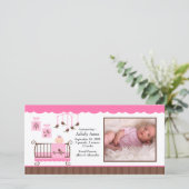 ベビールームガールPHOTO誕生発表 案内状 (スタンド正面)