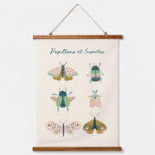 ベビールーム子供部屋蝶とビートル 吊り下げ型タペストリー (正面)