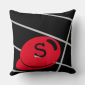 ベビールームCUTE_RED_WHITE_BLACK_GRAY RMDESIGNFLO55 クッション (裏面)