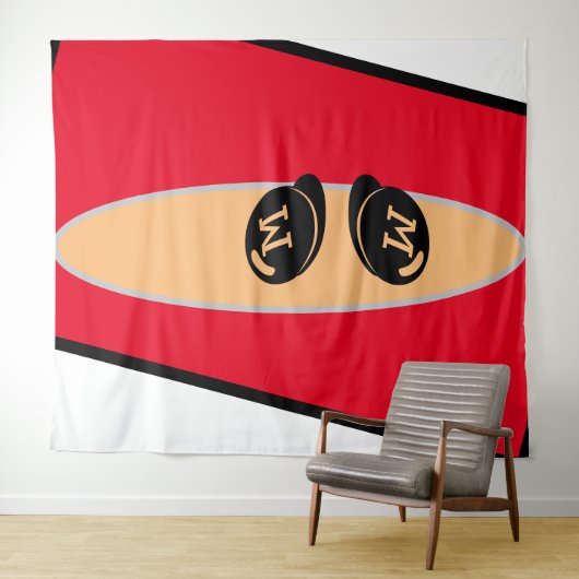 ベビールームCUTE_RED_WHITE_BLACK_ RMDESIGNFLO55 タペストリー (インサイチュ(横))