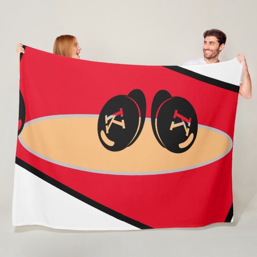 ベビールームCUTE_RED_WHITE_BLACK_ RMDESIGNFLO55 フリースブランケット (インサイチュ)