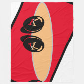 ベビールームCUTE_RED_WHITE_BLACK_ RMDESIGNFLO55 フリースブランケット (正面)