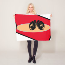 ベビールームCUTE_RED_WHITE_BLACK_ RMDESIGNFLO55 Fleec