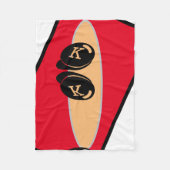 ベビールームCUTE_RED_WHITE_BLACK_ RMDESIGNFLO55 Fleec フリースブランケット (正面)