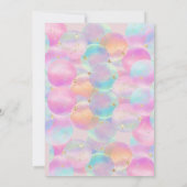 ベビーレインボーバルーンピンクアーチベビーシャワー 招待状 (裏面)
