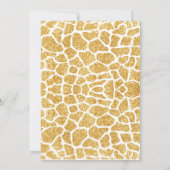 ベビーレオパードイエローゴールドブラウンベビーシャワー招待状 招待状 (裏面)