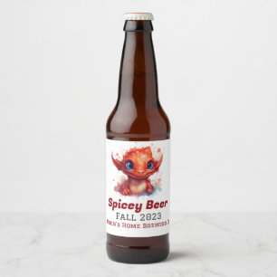 ベビーレッドドラゴンホームブリュービール ビールラベル