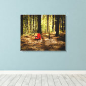 ベビーレッドネックの引き伸ばしキャンバス印刷 キャンバスプリント (インサイチュ (ウッドフロア))