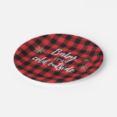 ベビーレッド・プレイドの外は寒い ペーパープレート (アングル)