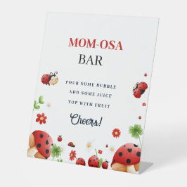 ベビーレディーバグ女の子の赤ちゃんシャワーお気に入りサイン 台座サイン