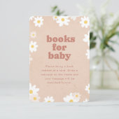 ベビーレトロデイジーベビーシャワー用の本 エンクロージャーカード (スタンド正面)