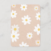 ベビーレトロデイジーベビーシャワー用の本 エンクロージャーカード (裏面)