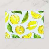 ベビーレモンレトロ赤ちゃんシャワー用の本 エンクロージャーカード (裏面)