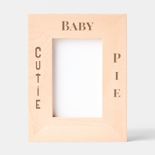 ベビーレーザエッチング写真枠 レーザー彫刻フレーム (正面)