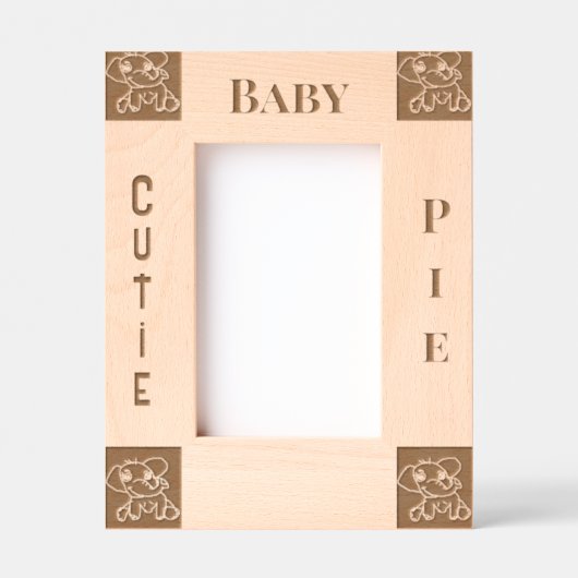 ベビーレーザエッチング写真枠 レーザー彫刻フレーム (正面)