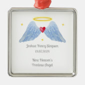 ベビーロスボーイエンジェルウィングスツリーデコレーション メタルオーナメント (正面)