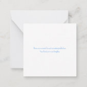 ベビーロス乳児ボーイブルー蝶ソン悔やみや弔慰 ノートカード (裏面)