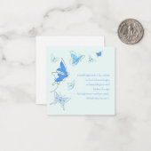 ベビーロス乳児ボーイブルー蝶ソン悔やみや弔慰 ノートカード (正面/裏面インサイチュ)