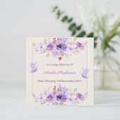 ベビーロス女の子フローラバタフライメモリアルフラットカード (スタンド正面)