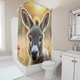 ベビーロバ平和自然赤ケシ畑 シャワーカーテン