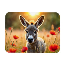 ベビーロバ平和自然赤ケシ畑 マグネット