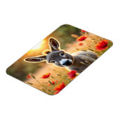 ベビーロバ平和自然赤ケシ畑 マグネット (左側)