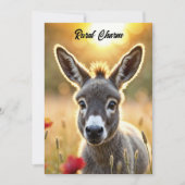 ベビーロバ平和自然赤ケシ畑 招待状 (正面)