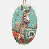 ベビーロバ族オーナメント、ロバ愛好家ギフト セラミックオーナメント (左)