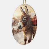 ベビーロバ族オーナメント、ロバ愛好家ギフト セラミックオーナメント (左)