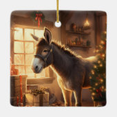 ベビーロバ族オーナメント、ロバ愛好家ギフト セラミックオーナメント (裏面)