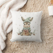 ベビーロバin Winter Santa Hat Gift 4 クッション (ブランケット)