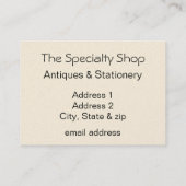 ベビーロビンウィズヴィオレット 名刺 (裏面)