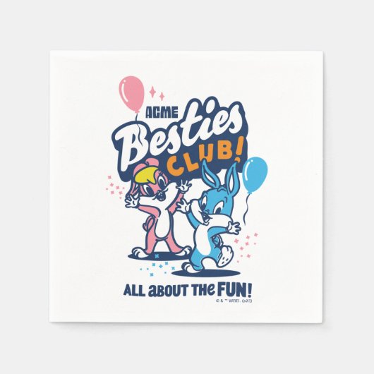 ベビーロラとバグBUNNY™ - Besties Club! スタンダードカクテルナプキン (正面)