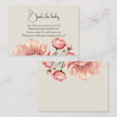 ベビーワイルドフラワーピンクエレガントブルーシャワー エンクロージャーカード (正面/裏面)